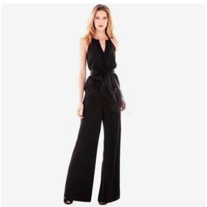 Marchesa Pearl Georgina Chapman Jumpsuit Size 2 Beaded Black AJ-1982